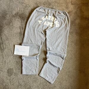 Authentic Bape 2000’s Baggy Grey Sweatpants L